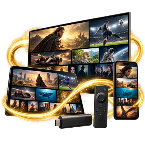 IPTV Sender auf dem Smart-TV mit Live-TV, Sport und Filmen
